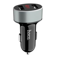 Автомобильное зарядное устройство USB Hoco Z26 (2.1A/10.5W/2 порта/lcd) <черный> ― Nsk.OnlineBazar.su