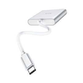 Адаптер Type-C Hoco HB14 (порты USB 3.0/HDTV/0,2 м) <серебристый>