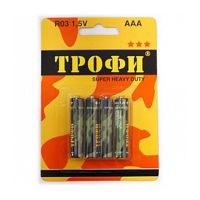 Батарейка AAA Трофи LR03 (упаковка 4 шт.) ― Nsk.OnlineBazar.su