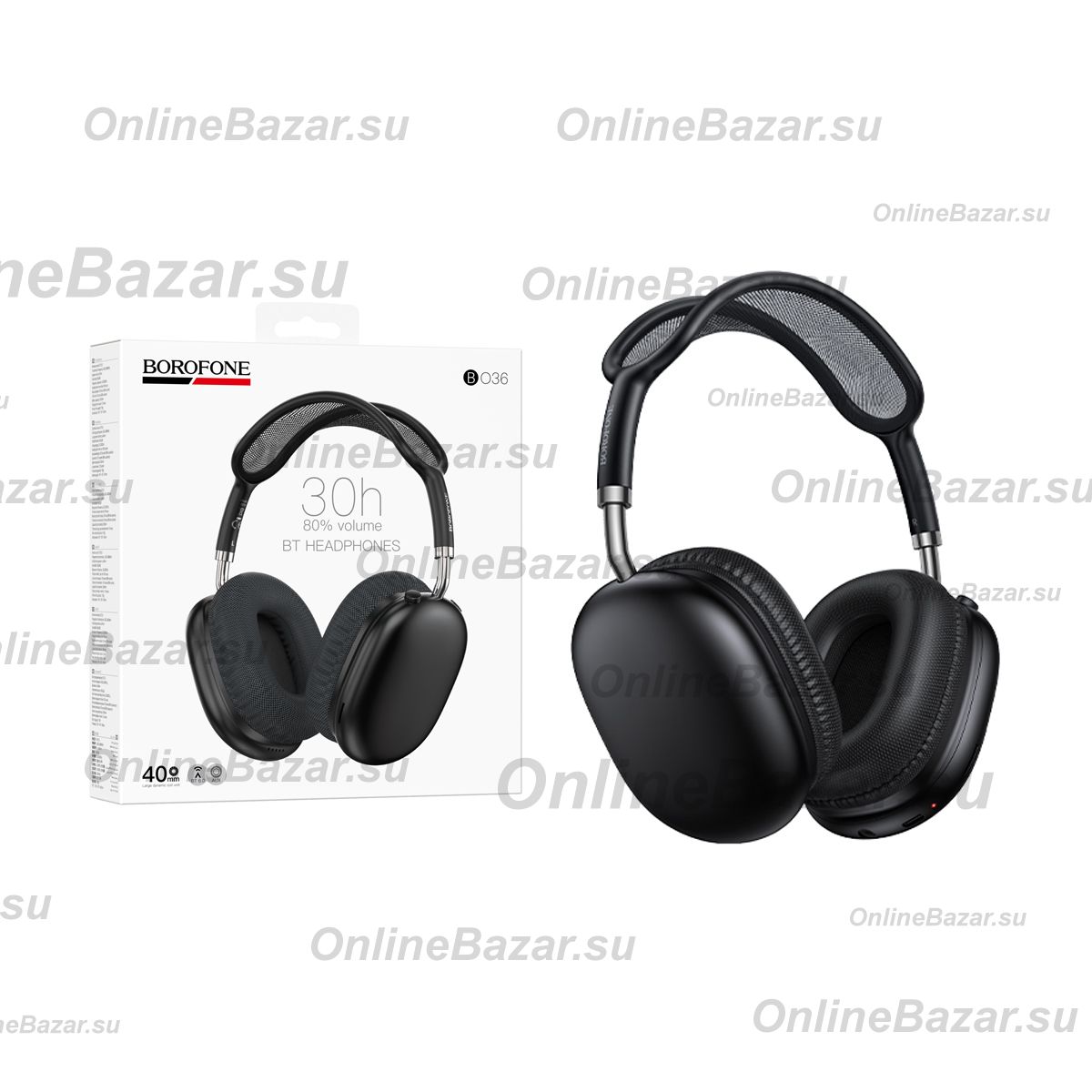 Беспроводные Bluetooth наушники Borofone BO36 <черный> ― Nsk.OnlineBazar.su