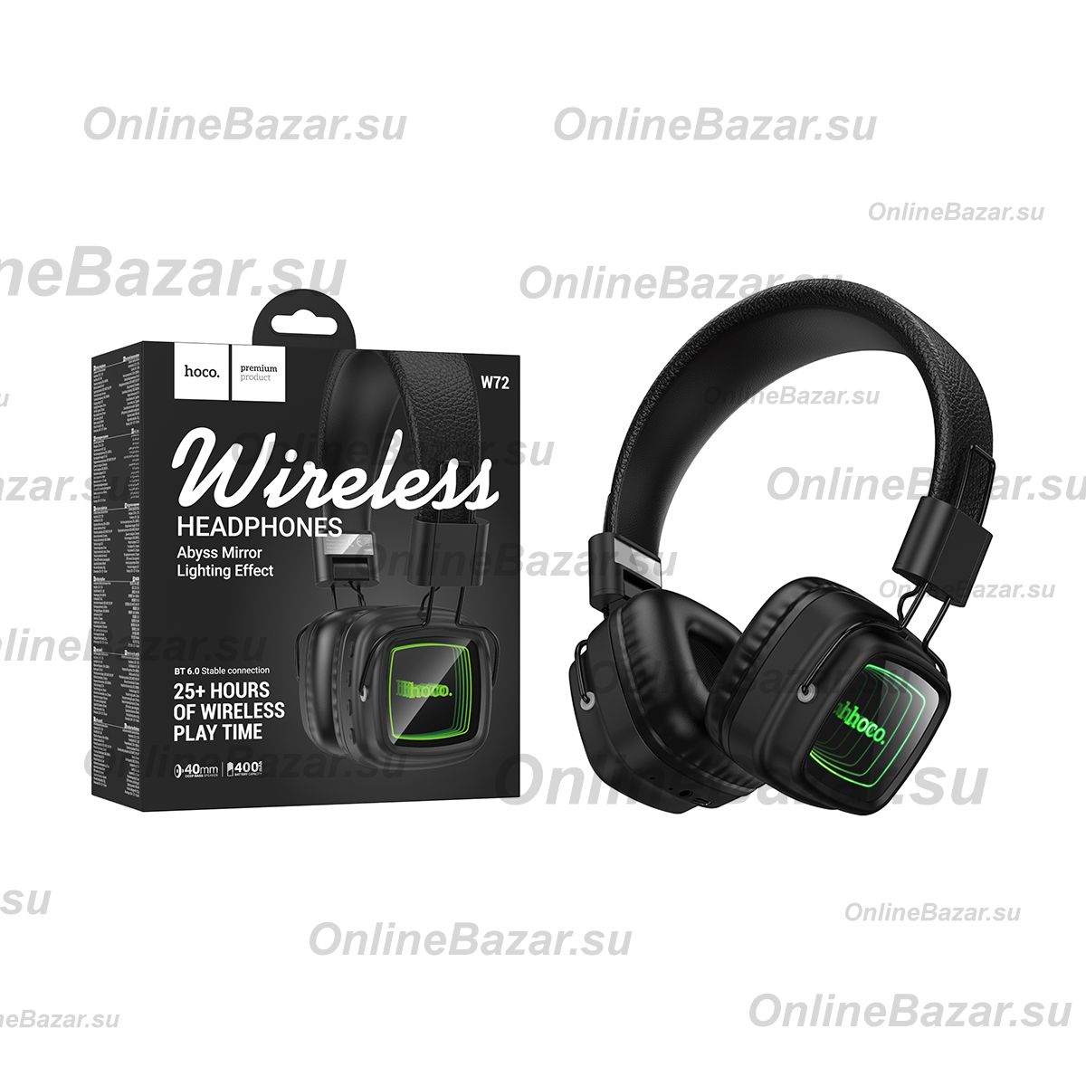 Беспроводные Bluetooth наушники Hoco W72 <черный> ― Nsk.OnlineBazar.su