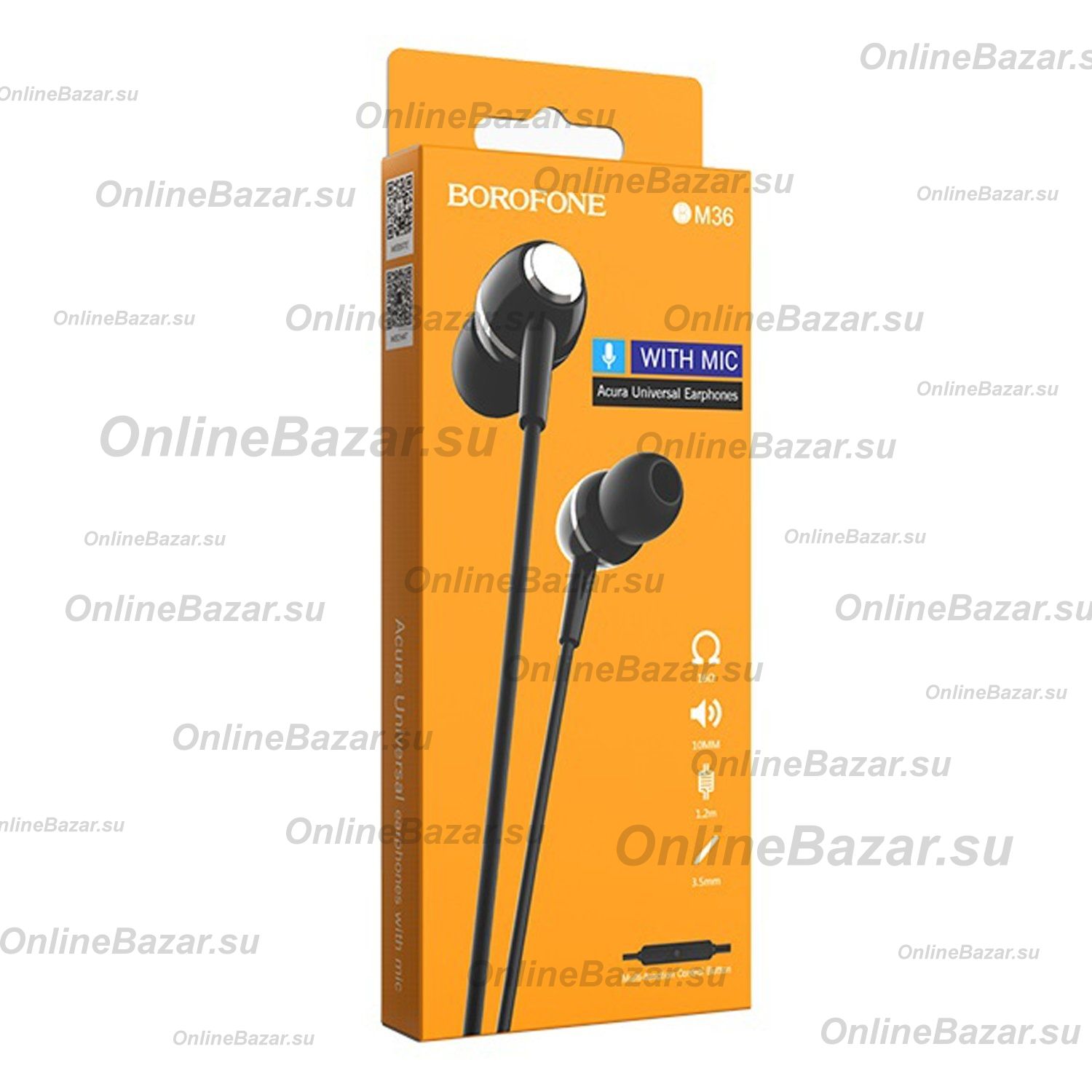 Гарнитура 3.5 Borofone BM36 <черный> ― Nsk.OnlineBazar.su
