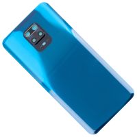 Задняя крышка для Xiaomi Redmi Note 9 Pro со стеклом камеры <синий> (оригинал) ― Nsk.OnlineBazar.su