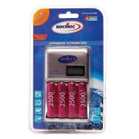 Зарядное устройство Космос КОС505 + 4 AA 2500mAh ― Nsk.OnlineBazar.su