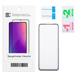 Защитное стекло для Tecno Camon 15 Air (CD6) (2.5D/закаленное, полная наклейка) <черный> в блистере