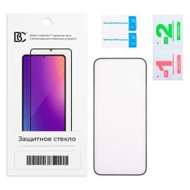 Защитное стекло для Tecno Spark 40 Pro (KM6) (2.5D/закаленное, полная наклейка) <черный> в блистере