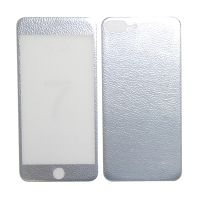 Защитное стекло для Apple iPhone 8 Plus (две стороны 4D) кожа <серебристый> ― Nsk.OnlineBazar.su