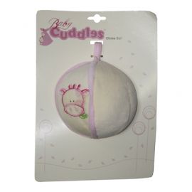 Игрушка мягкая мячик погремушка Жираф Baby Cuddles серия Малыш <розовый>