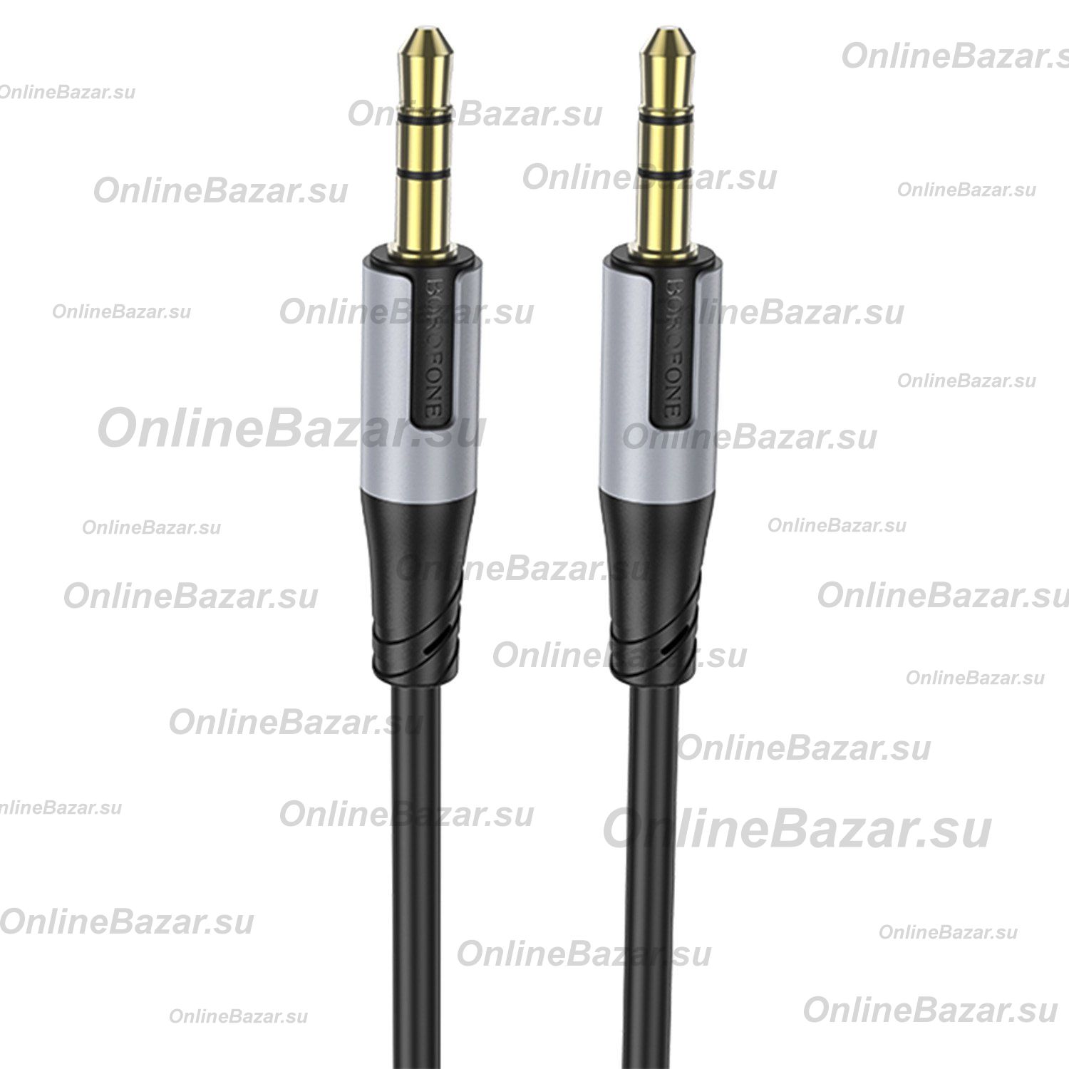 Кабель AUX 3.5 mm - 3.5 mm Borofone BL19 (1 м) <черный> ― Nsk.OnlineBazar.su