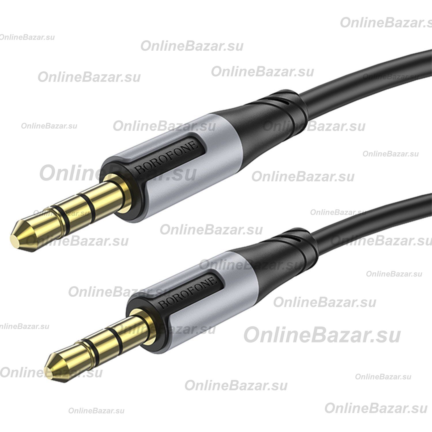 Кабель AUX 3.5 mm - 3.5 mm Borofone BL19 (1 м) <черный> ― Nsk.OnlineBazar.su