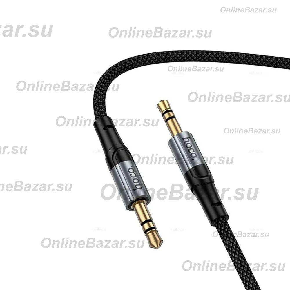 Кабель AUX 3.5 mm - 3.5 mm Hoco UPA33 (1.5 м) <черный> ― Nsk.OnlineBazar.su