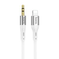 Кабель AUX iPhone Lightning - 3.5 mm Hoco UPA22 <белый> ― Nsk.OnlineBazar.su