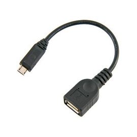 Кабель OTG (USB Host - microUSB) (15 см) <черный>