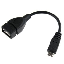 Кабель OTG (USB Host - Mini USB) (15 см) <черный>