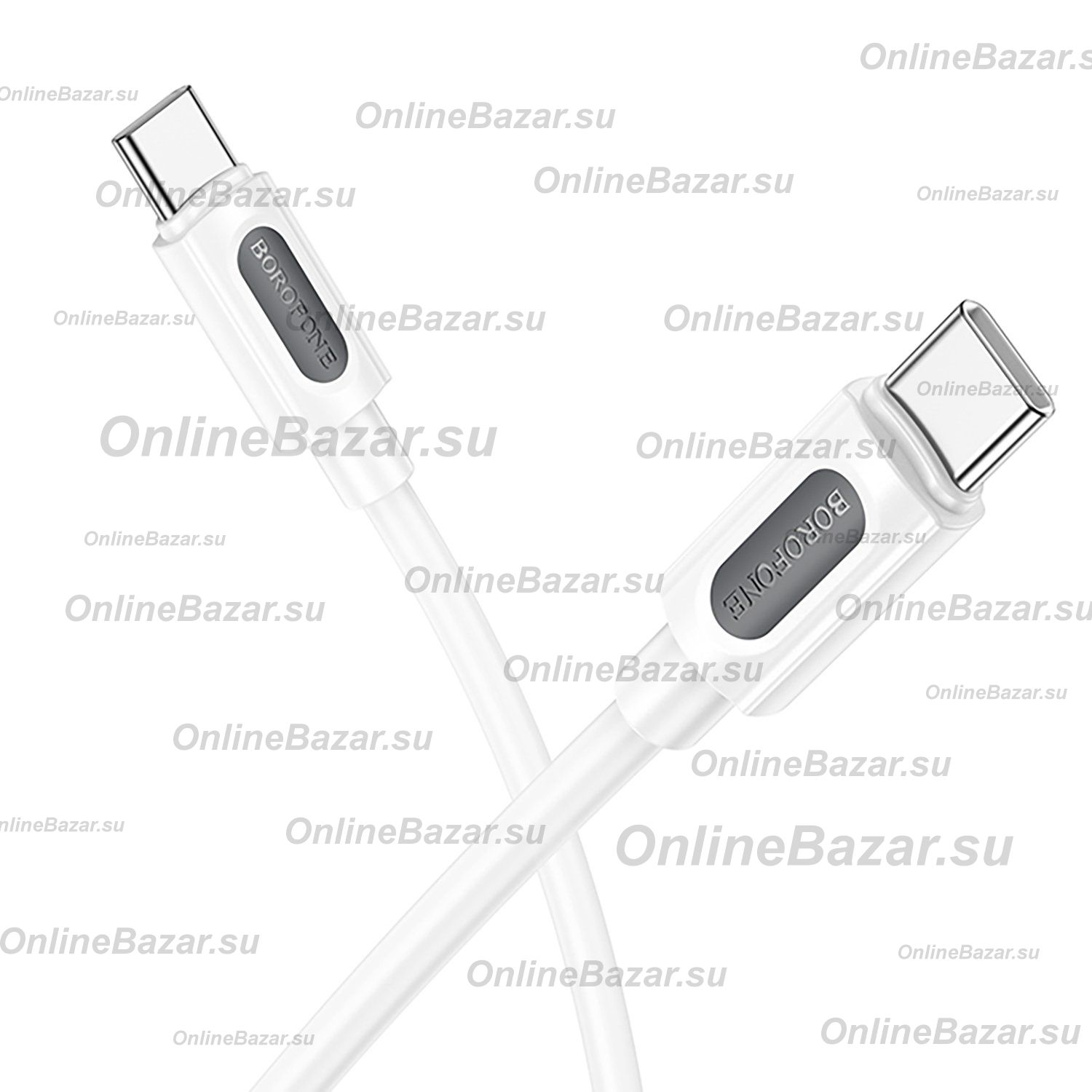 Кабель USB-C Type-C Borofone BX114 (3A/PD/60W/1 метр) <белый> ― Nsk.OnlineBazar.su