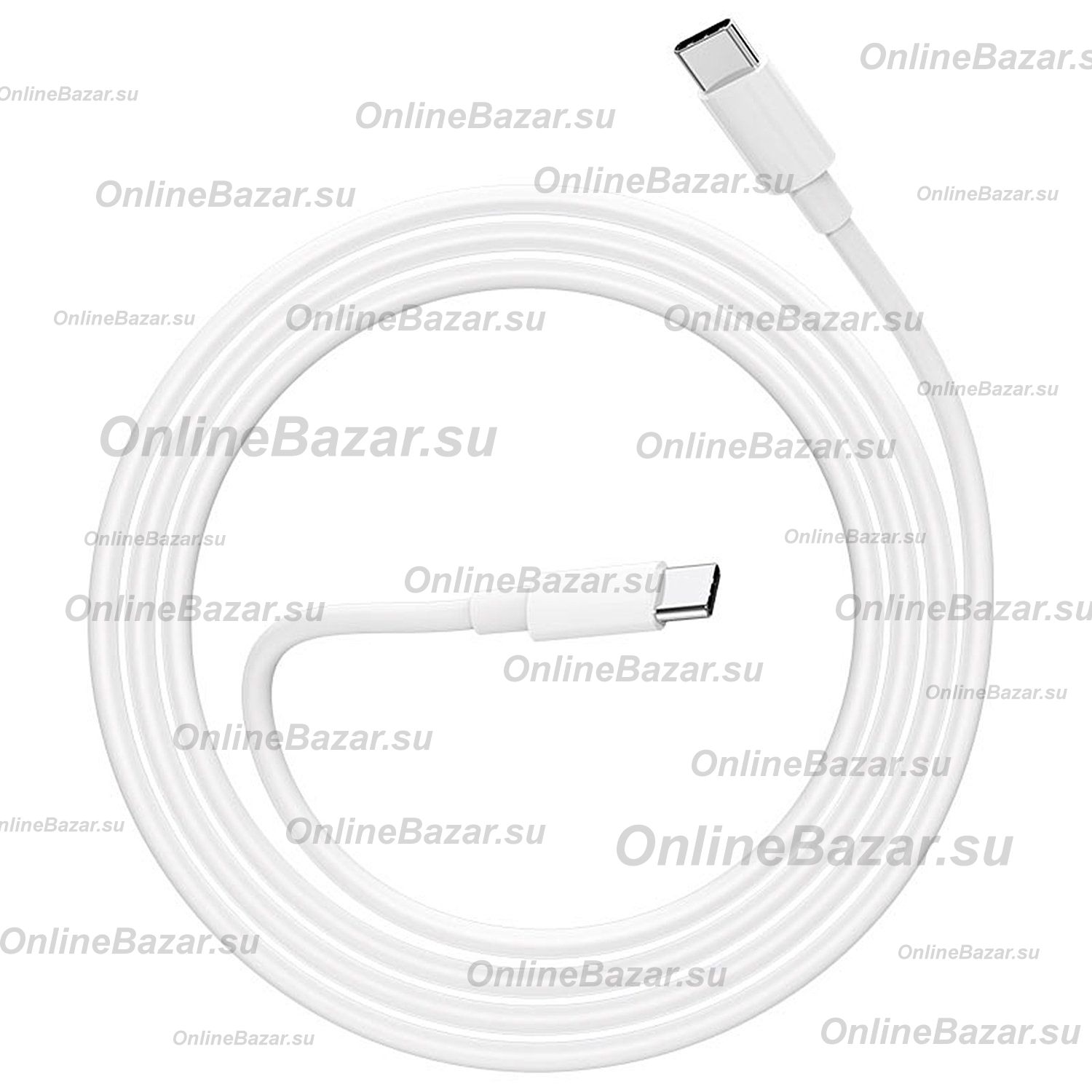 Кабель USB-C Type-C Hoco X51 (5A/100W/1 метр) <белый> ― Nsk.OnlineBazar.su