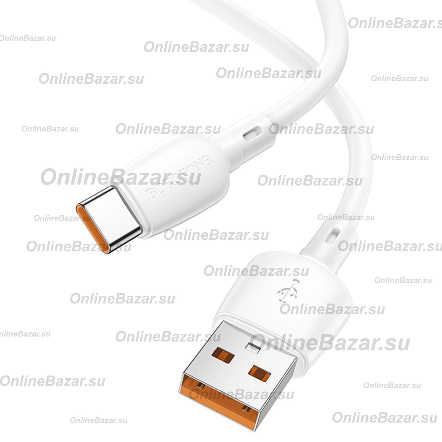 Кабель USB Type-C Borofone BX93 (5A/PD/100W/1 метр) <белый> ― Nsk.OnlineBazar.su