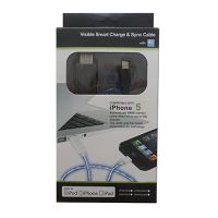 Кабель USB Apple iPhone Lightning плоский светящийся <черно-фиолетовый> ― Nsk.OnlineBazar.su