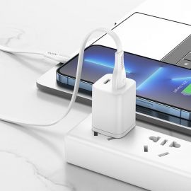 Кабель USB Apple iPhone Lightning Borofone BX85 (2.4A/1 метр) <белый>