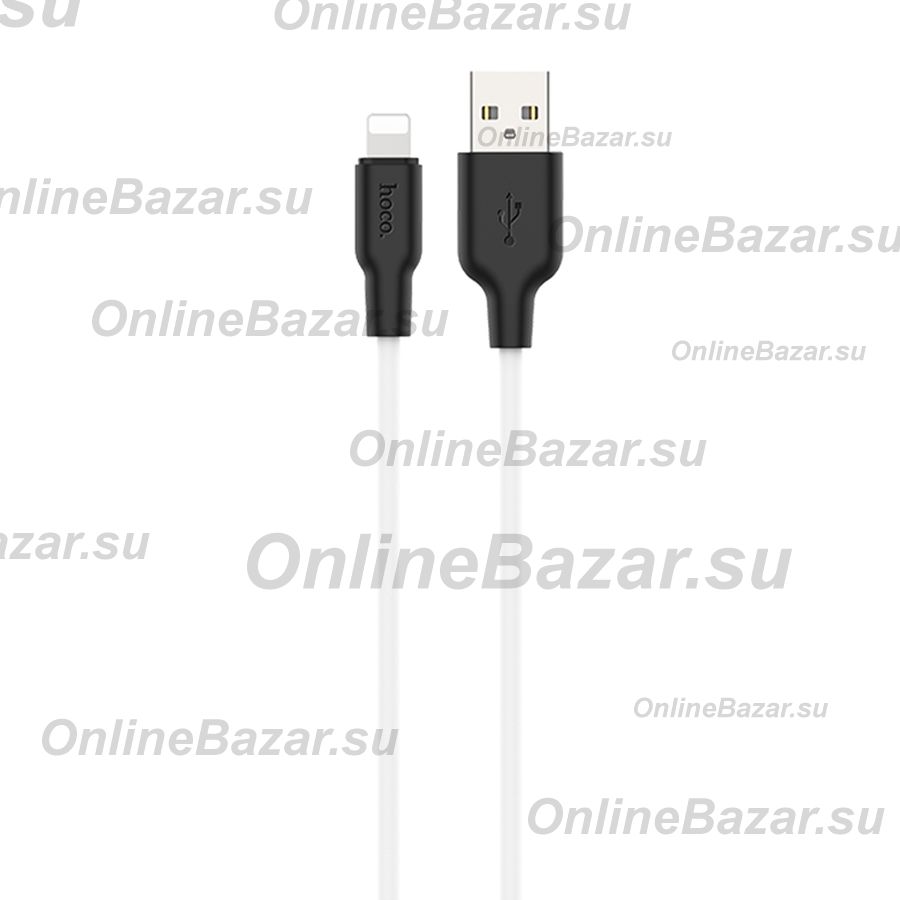 Кабель USB Apple iPhone Lightning Hoco X21 Plus (1 метр) <белый> ― Nsk.OnlineBazar.su