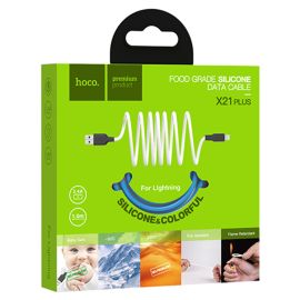 Кабель USB Apple iPhone Lightning Hoco X21 Plus (1 метр) <белый>