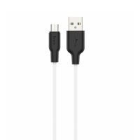 Кабель USB MicroUSB Hoco X21 Plus (1 метр) <белый> ― Nsk.OnlineBazar.su