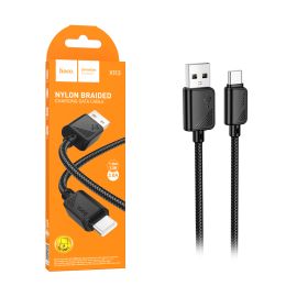 Кабель USB Type-C Hoco X113 (3A/60W/PD) <черный>