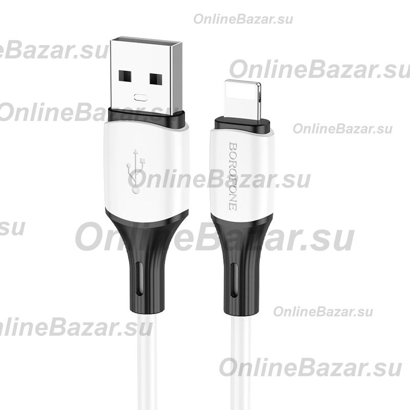 Кабель USB-C Apple iPhone Lightning Borofone BX79 (3A/20W/PD) <белый> ― Nsk.OnlineBazar.su