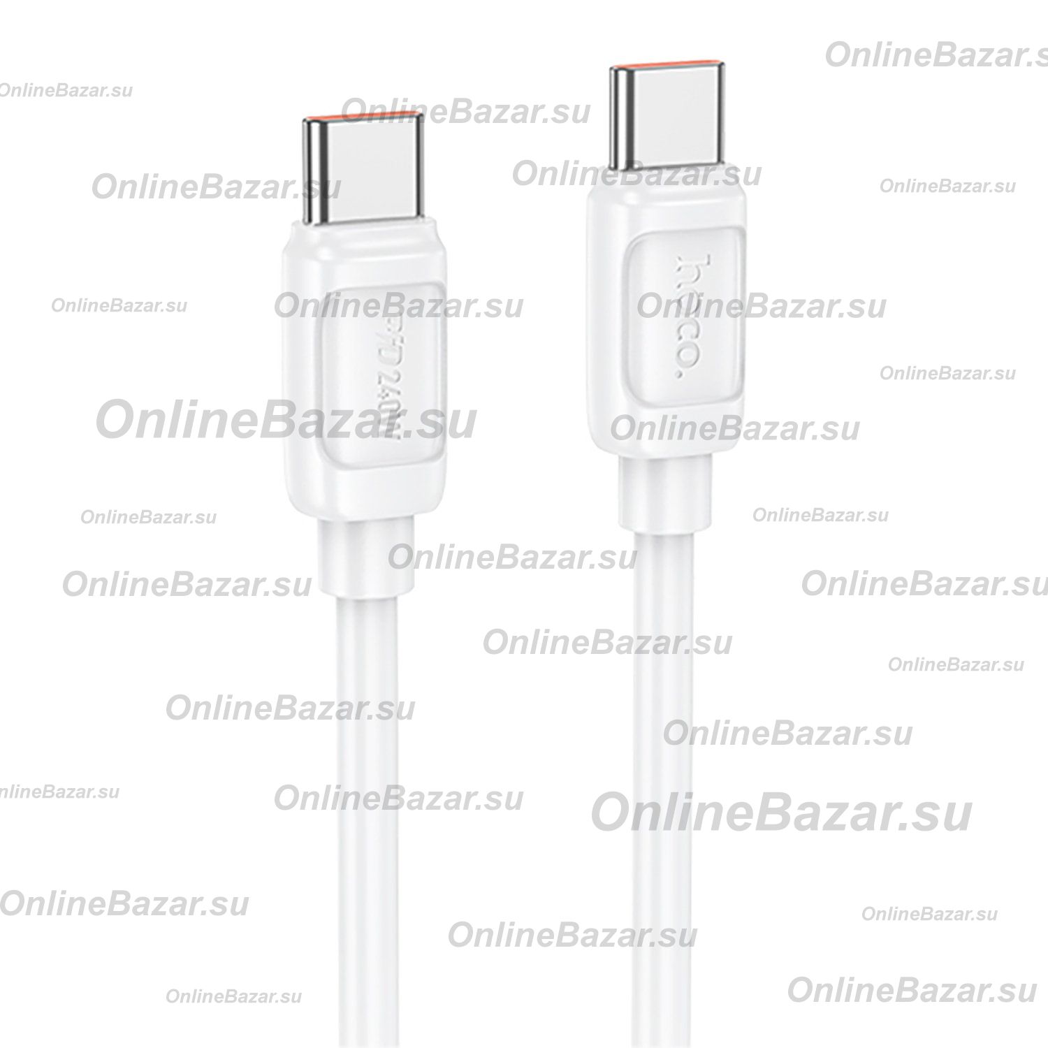 Кабель USB-C Type-C Hoco X115 (5A/240W/1 метр) <белый> ― Nsk.OnlineBazar.su