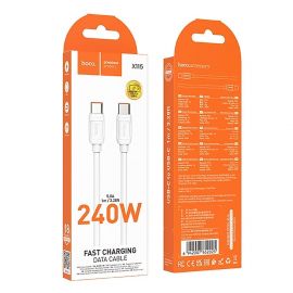 Кабель USB-C Type-C Hoco X115 (5A/240W/1 метр) <белый>