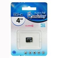 Карта памяти MicroSD 4 Gb CL10 Smart Buy в блистере без адаптером ― Nsk.OnlineBazar.su