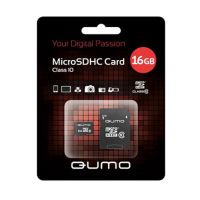 Карта памяти MicroSDHC 16 Gb CL10 Qumo в блистере с адаптером ― Nsk.OnlineBazar.su