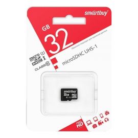 Карта памяти MicroSDHC 32 Gb CL10 UHS-I Smart Buy