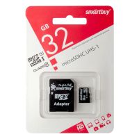 Карта памяти MicroSDHC 32 Gb CL10 UHS-I Smart Buy c адаптером ― Nsk.OnlineBazar.su