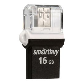 Карта памяти USB 16 Gb Smart Buy OTG Poko <черный>