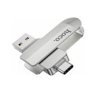 Карта памяти USB 3.0 + USB-C 32 Gb Hoco UD10 Wise <серебристый> ― Nsk.OnlineBazar.su