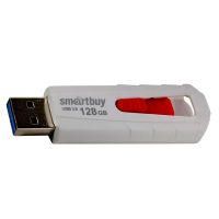Карта памяти USB 3.0 128 Gb Smart Buy IRON <бело-красный> ― Nsk.OnlineBazar.su