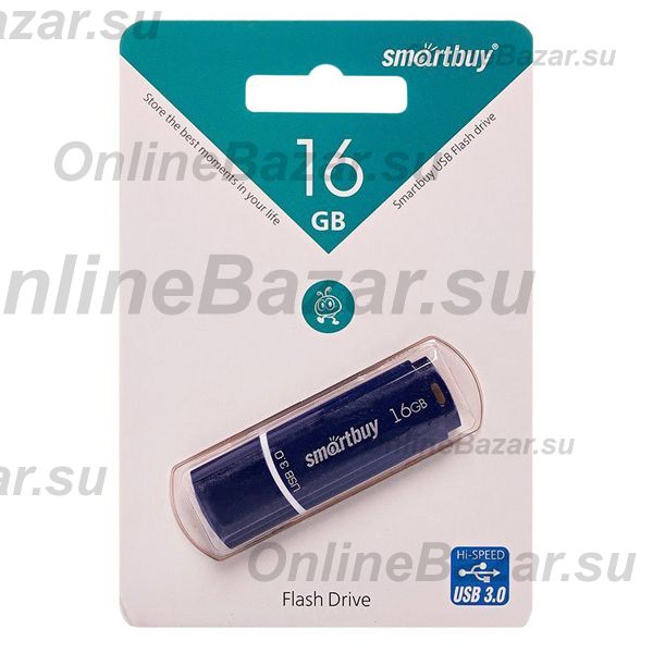 Карта памяти USB 3.0 16 Gb Smart Buy Crown <синий> ― Nsk.OnlineBazar.su