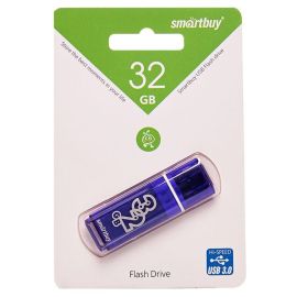 Карта памяти USB 3.0 32 Gb Smart Buy Glossy в блистере <темно-синий>