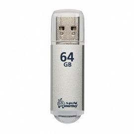 Карта памяти USB 3.0 64 Gb Smart Buy V-Cut <серебро>