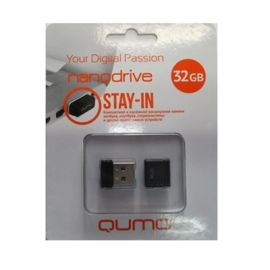 Карта памяти USB 32 Gb Qumo Nano в блистере <черный>
