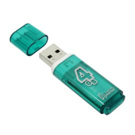Карта памяти USB 4 Gb Smart Buy Glossy <зеленый>