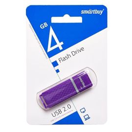 Карта памяти USB 4 Gb Smart Buy Quartz <фиолетовый>