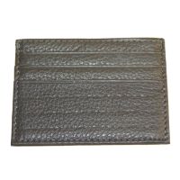 Картхолдер футляр для карт (натуральная кожа) <серый> ― Nsk.OnlineBazar.su