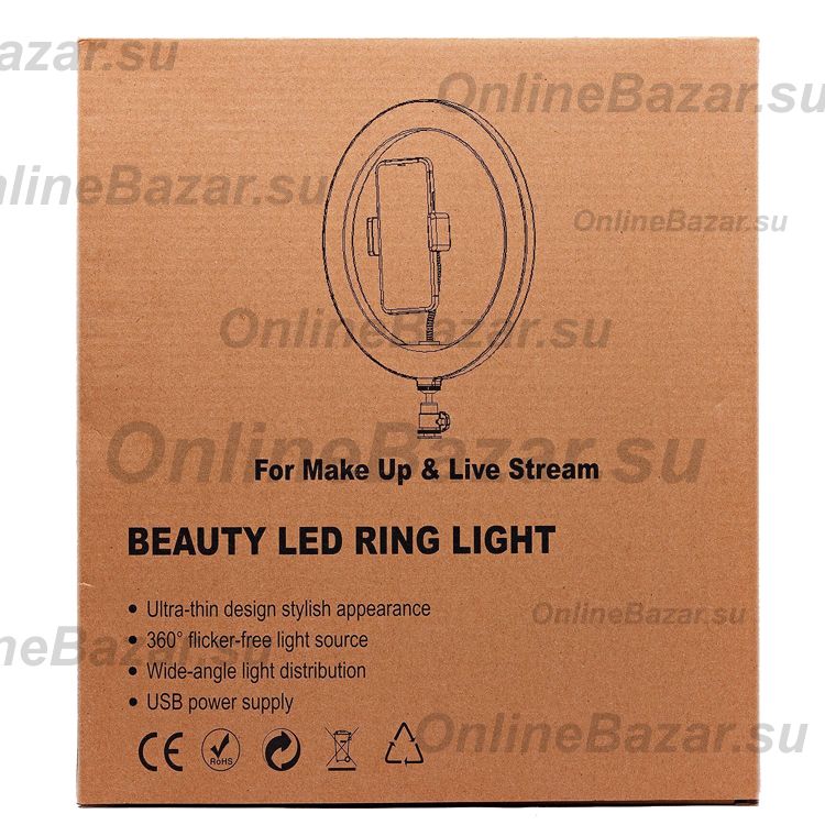 Кольцевая лампа с настольным триподом F532 (26 см) <черный> ― Nsk.OnlineBazar.su