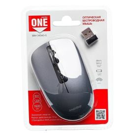 Мышь оптическая беспроводная Smart Buy SBM-345AG-G ONE <серый>