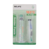 Паста паяльная Relife RL-403S (40 г, среднетемпературная 183°C, в шприце) ― Nsk.OnlineBazar.su