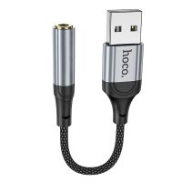 Переходник (адаптер) для гарнитуры USB в разъем 3.5 Hoco LS36 <черный> ― Nsk.OnlineBazar.su