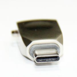 Переходник (адаптер) OTG (USB Host - Type-C) Hoco UA9 <серый>