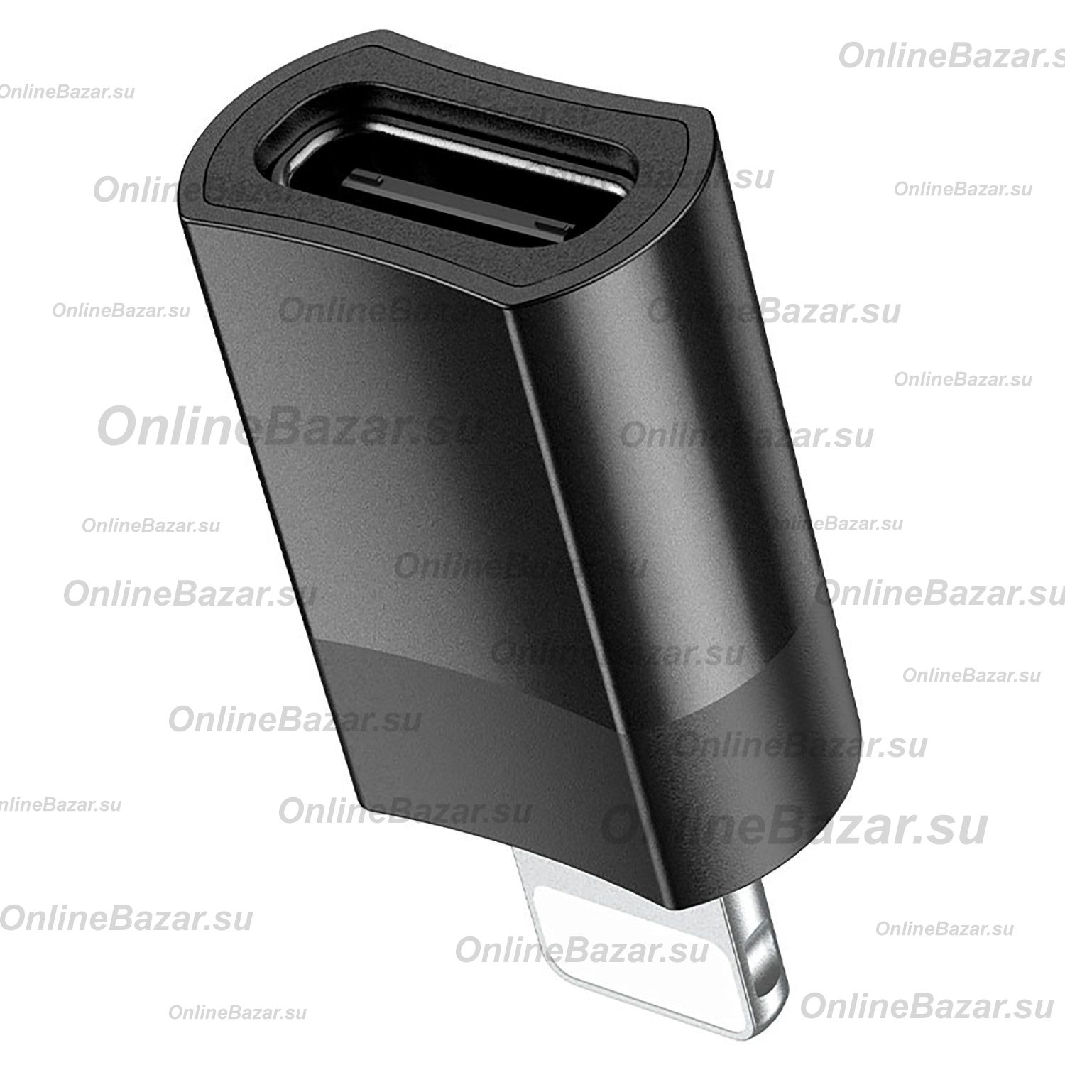 Переходник (адаптер) OTG (Type-C - Lightning) Hoco UA17 <черный> ― Nsk.OnlineBazar.su